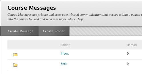 2. To compose a course message, click the Create Message button in the contextual menu. 3.