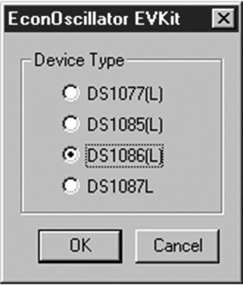 Figure 3. Oscillator Selection Dialog Improving the Quality of the Waveforms on the Kit PCB.
