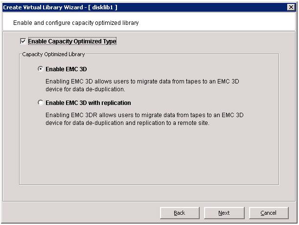 Configuring and using the DL3D 4000 EDLs with a back-end 3D 4000 present options for creating 3D-enabled or 3DR-enabled virtual tape libraries and tape cartridges specific for data that will be