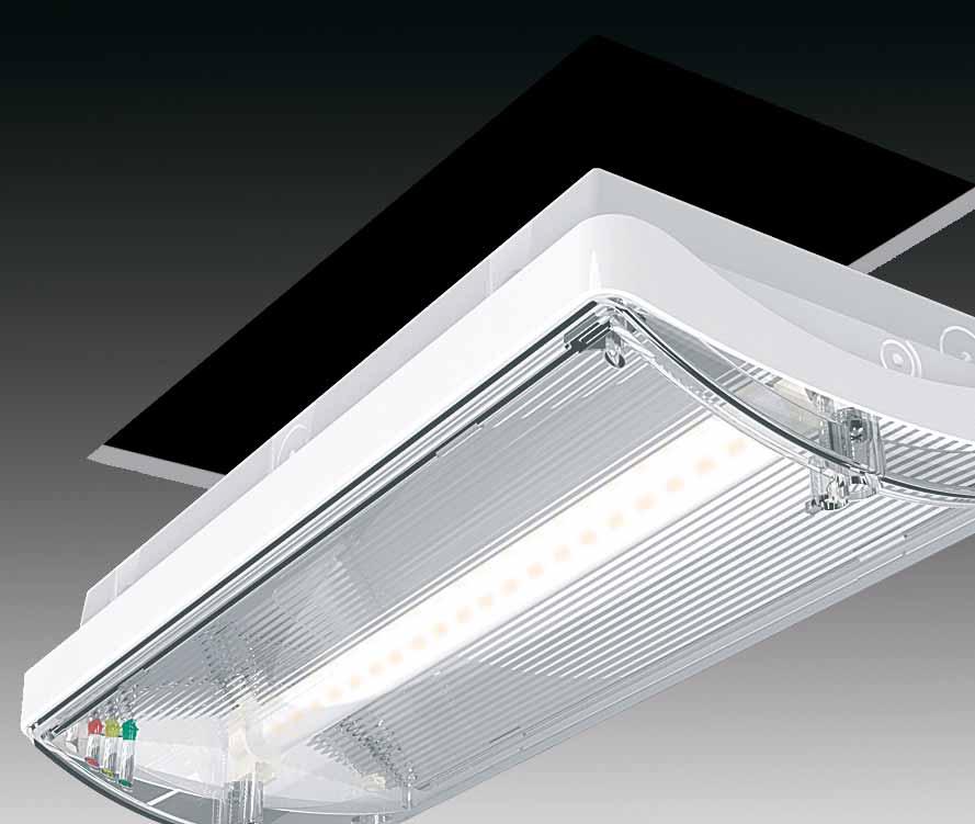 5,5VA (non-maintained NM) 5,7W / 8,7VA (CBS) HighPower LEDs 120lm/W, 5000K (Lumileds) with the lifetime Min 100.