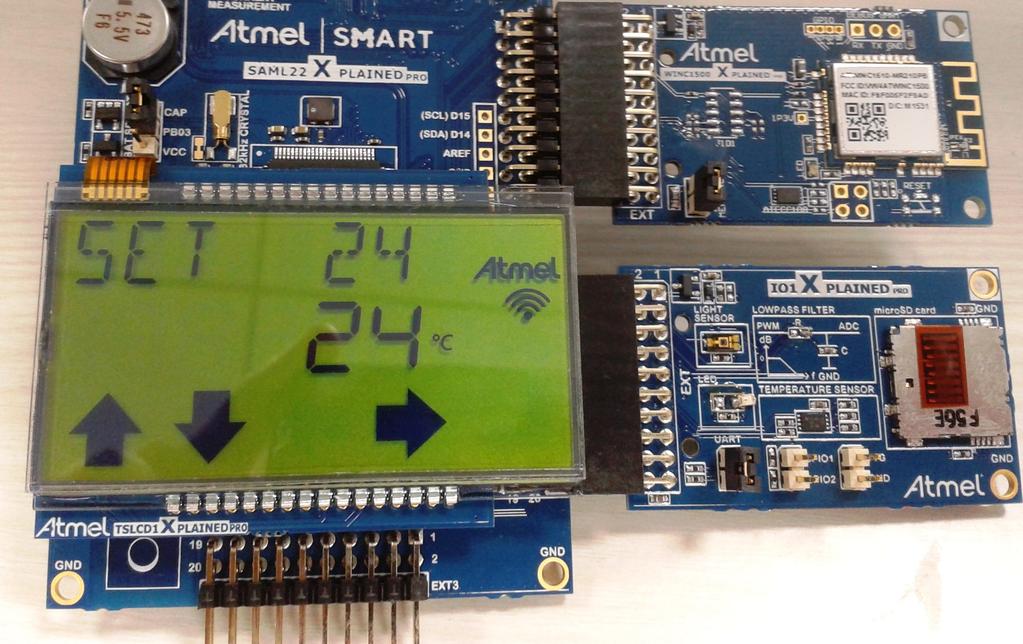 Figure 6-4. Temperature Display Debug console will display the sync messages at each AirSync Interval.