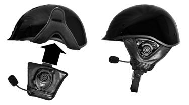 2. Please make sure that one of the headset ear pads with the microphone is located on the left side of your helmet. 4.