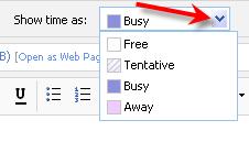 Click the drop down menu next to Show time as to determine how the
