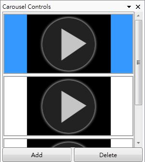2. In the Carousel Controls window, each copy of video can be played by taking turns. You can drag added copies of video here to determine their order. You can also delete copies of video here. 3.