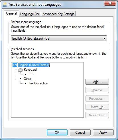 Because the Persian language uses right-to-left text entry, certain keys are handled differently depending upon the software.