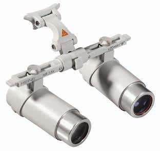 i-view loupe mount provides any angle of view and flips up the optics independently of the optional LoupeLight 2.