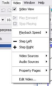 4.3 Video drop-down menu Some of the controls accessible through the video toolbar are also located in the video drop-down menu. Figure 17: Video drop-down menu during review 4.