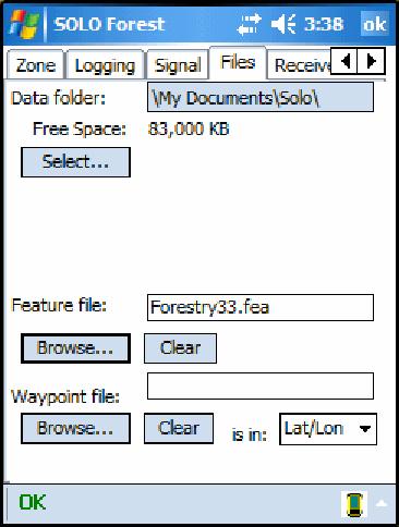 Solo Forest Settings Files Tab The Files Tab is where we can set up the folders where we want our data stored and backed up.