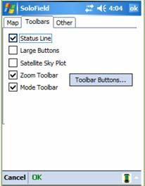 Options = where to go to change Toolbar icons, etc.