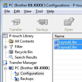 pdz) 10 To create a file in a format that can be used by P-touch Transfer Express, save