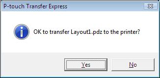 Transferring Templates with P-touch Transfer