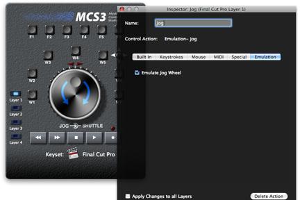 Editing Keysets The application presents a graphical representation of the MCS3 front panel.
