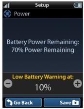 Adjust the battery percentage using the - and + buttons to do so.