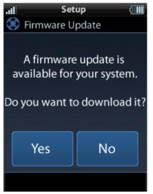 Firmware Update Selecting this makes the remote search for any firmware updates.
