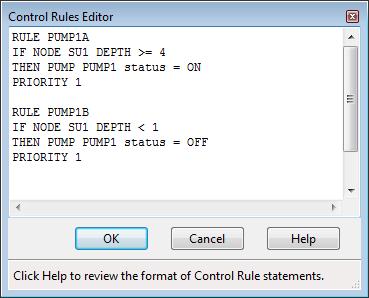C.3 Control Rules Editor The Control Rules Editor is invoked whenever a new control rule is created or an existing rule is selected for editing.