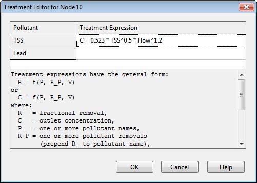 C.22 Treatment Editor The Treatment Editor is invoked whenever the Treatment property of a node is selected from the Property Editor.