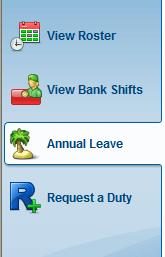 G. View/request annual leave Click on Annual Leave from the left hand menu You can view your annual leave entitlement for the year and