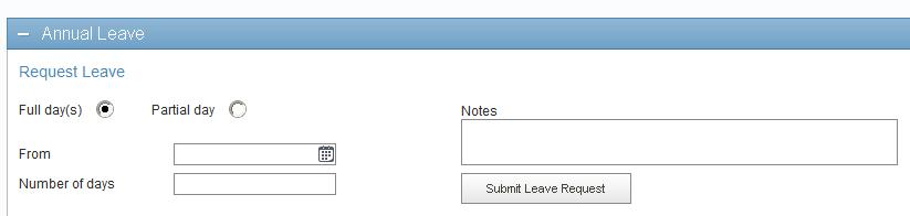 Icons show the annual leave status: approved, cancelled or requested 2 To make a request for annual leave use calendar to select the