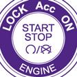 To Change Ignition Switch Modes: (With the engine stopped and foot off brake) In LOCK (OFF) mode, push the ignition switch: One time to change to ACC (Accessory) mode. Two times to change to ON mode.