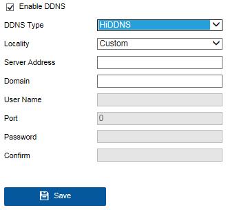 Figure 7-3 HiDDNS Settings (2) Select the location and the country that the device is