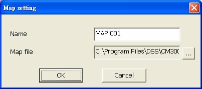 (See Add a DVR Server) - (7) Click OK to save the setting and exit the E-Map interface. - (8) Click Cancel without saving the setting and exit the E-Map interface. (1) (2) (3) (4) (5) (6) (7) (8) 9.4.4.1.1 Add a New Map 1.