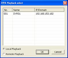 5 Using the Playback Function User can choose to playback video stored on the local hard disk or download the video from the remote side of the DVR server. 9.5.1 To Playback the video 1. Click 2.