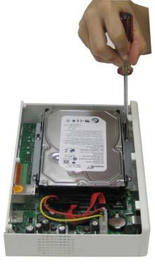 5. Secure the hard disk inside the unit then place unit cover 6.