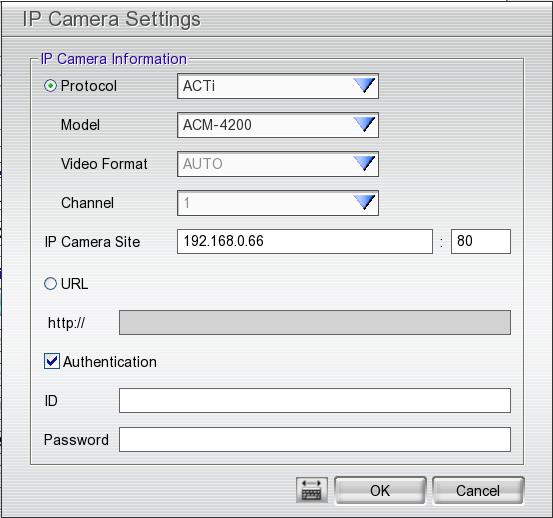 1. Click the radio button of Protocol to start setup IP camera. 2. Select the Protocol, Model, Video Format, and Channel of the IP camera. 3.
