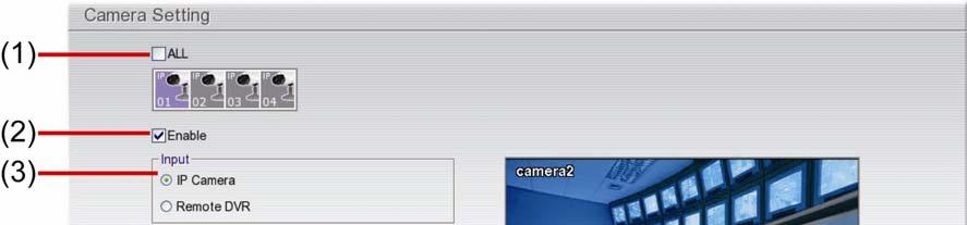 3.2.2 To Setup Camera from the Remote DVR User can add the camera from another DVR through the network.