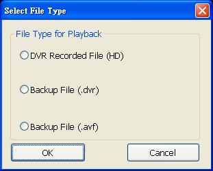 Name Function (4) Open File To select the video file source for playing. - DVR Recorded File (HD): To playback the recorded video from the hard disk which was recording video on the DVR system.