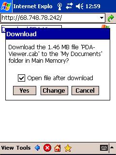 Then click the hyperlink Download PDAViewer. 2.