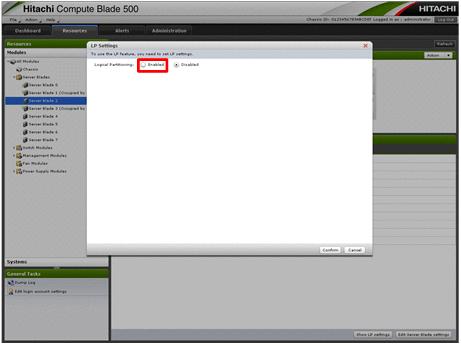 2. Set an Logical Partitioning to Enabled. 3. Set the following items and then click Confirm.