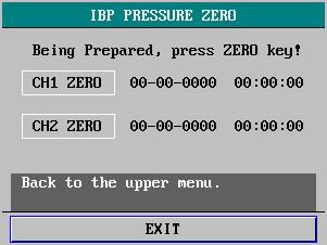 5.3 IBP Calibration 5.3.1 IBP Transducer Zero Press the ZERO button on the IBP module to call up IBP PRESSURE ZERO menu as shown below: Figure 5-2 IBP PRESSURE ZERO Zero Calibration of Transducer