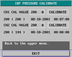 Figure 5-3 IBP Zero IBP Calibration Press CAL button on the IBP module to call up