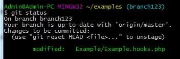 Gerrit After adding the file, again run the git status command to review the changes added to the staging area as shown in the following screenshot.