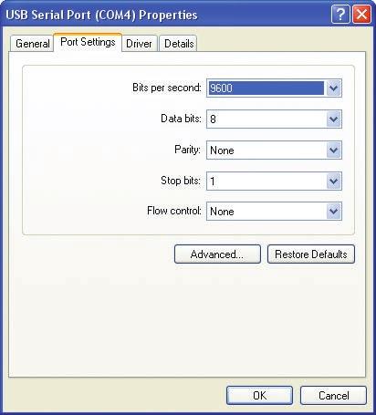 Select the Port Settings tab from pop-up window Right click on USB port, then on properties in the