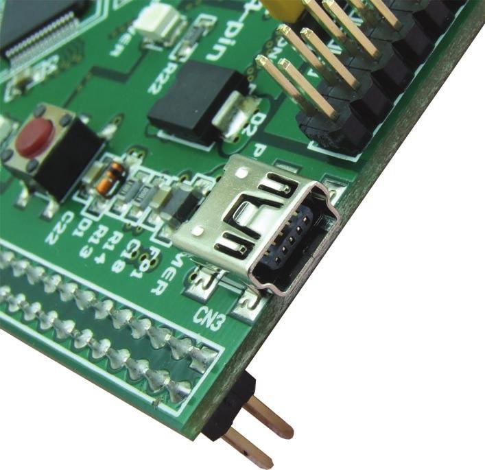 8 mikroboard for ARM 64-pin 3. Programming the microcontroller The microcontroller can be programmed with a bootloader or the JTAG programmer.