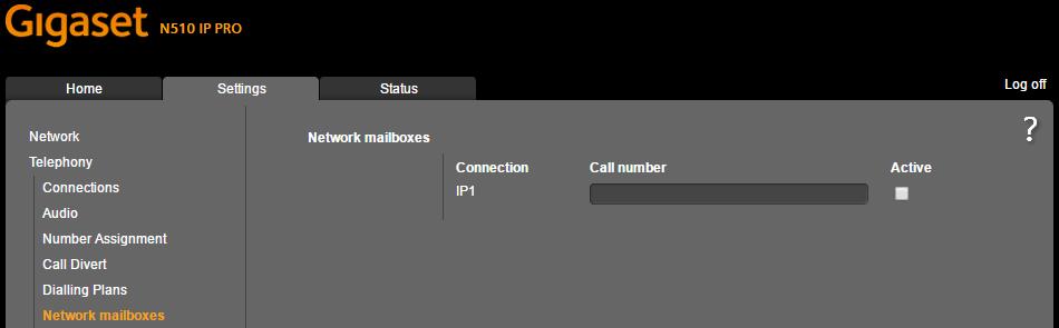 Step Command Description Step 1 Step 2 Set the voice mail box call number. ID="BS_IP_Data1.aucS_VOIP_NET_ AM_NUMBER_N[0] (N=1-6)" class="symb_item" value='""'/> Activate voice mail and MWI.