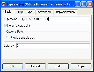 Expression Block Entering the following expression in the block parameters