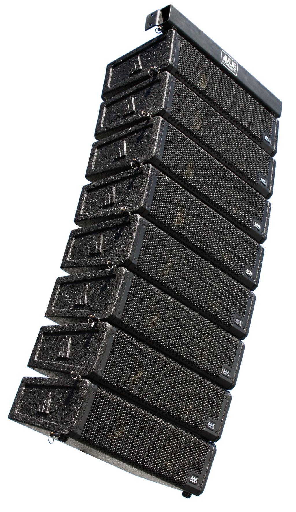 The al-4 Line Array System is made up of the al-4 Acoustic Element and the rack mount Systems Engine, which provides amplification, DSP and system control for up to 8 elements.