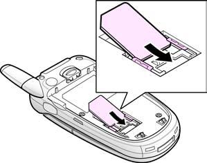 3. Slide the SIM card into the SIM card socket, as shown, so that it locks the card into position.
