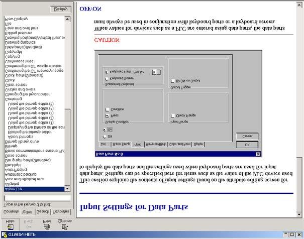 (Example 2) Learning more about a dialog box. To learn more about a dialog box of Data parts, 1.