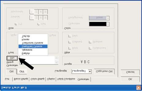 3. After selecting Language1, click Character String button and select a language you want to input.