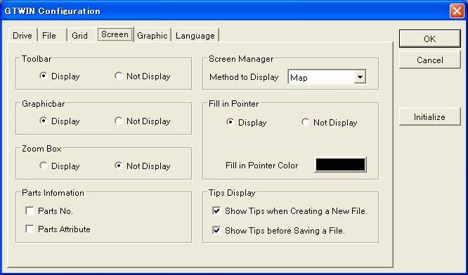 1.8 Main Win dow Display Settings Display settings for the GTWIN main window are explained below.