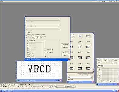 2.1.2 Changing the Backlight Settings (Function for GT01 and GT11) 1. Open the No. 0 Base Screen window and write characters. Write ABCD. 2. Quadruple the character size (vertically and horizontally).