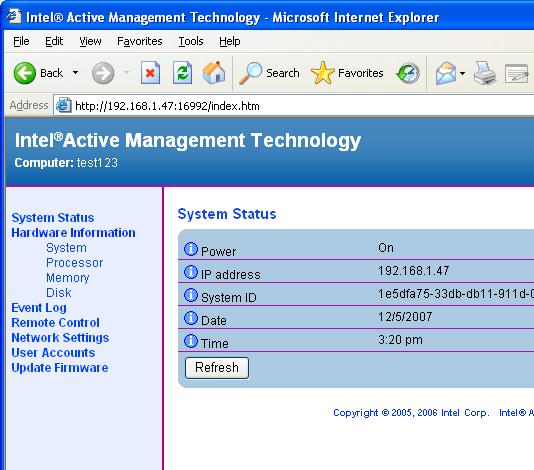 Chapter 5: Managing Sentral Nodes 1. From the main menu, click Management > Hosts > AMT Hosts. 2. Select and right-click an AMT enabled host, and select Set AMT Administrator. 3.