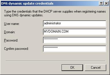 5. Type the name of the existing AD account that has administrative rights to update DNS. Figure 9.