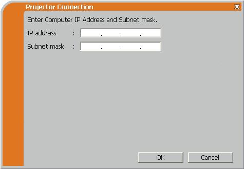 Confirm with your network administrator if the Network configuration displayed on the dialog is OK, and then click the [Yes].