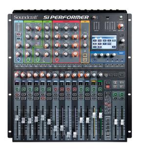 07 The ultimate one man show MIDI interface MIDI IN OUT THRU From houses of worship to music venues, wherever a single operator needs to run the whole show, Si Performer empowers the user with a