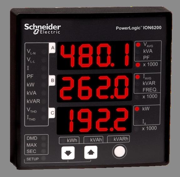 Power Metering ION6200 PowerLogic power-monitoring unit The PowerLogic ION6200 Power Meter is an ultra-compact meter that offers outstanding quality, versatility, and functionality in a low cost